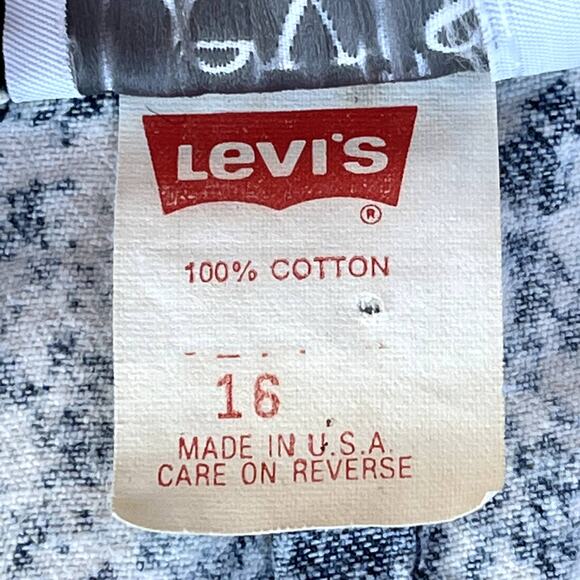 VTG 80s Levi's Sportswear Acid Wash Pleated Hi Rise Tapered Denim Jeans Plus 16 - Picture 14 of 16